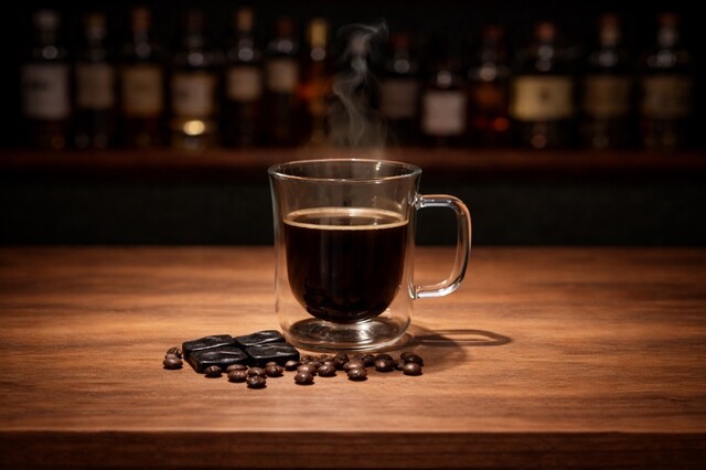 Coffee drink based on espresso with a rich aroma. Smooth in taste with a balanced texture.